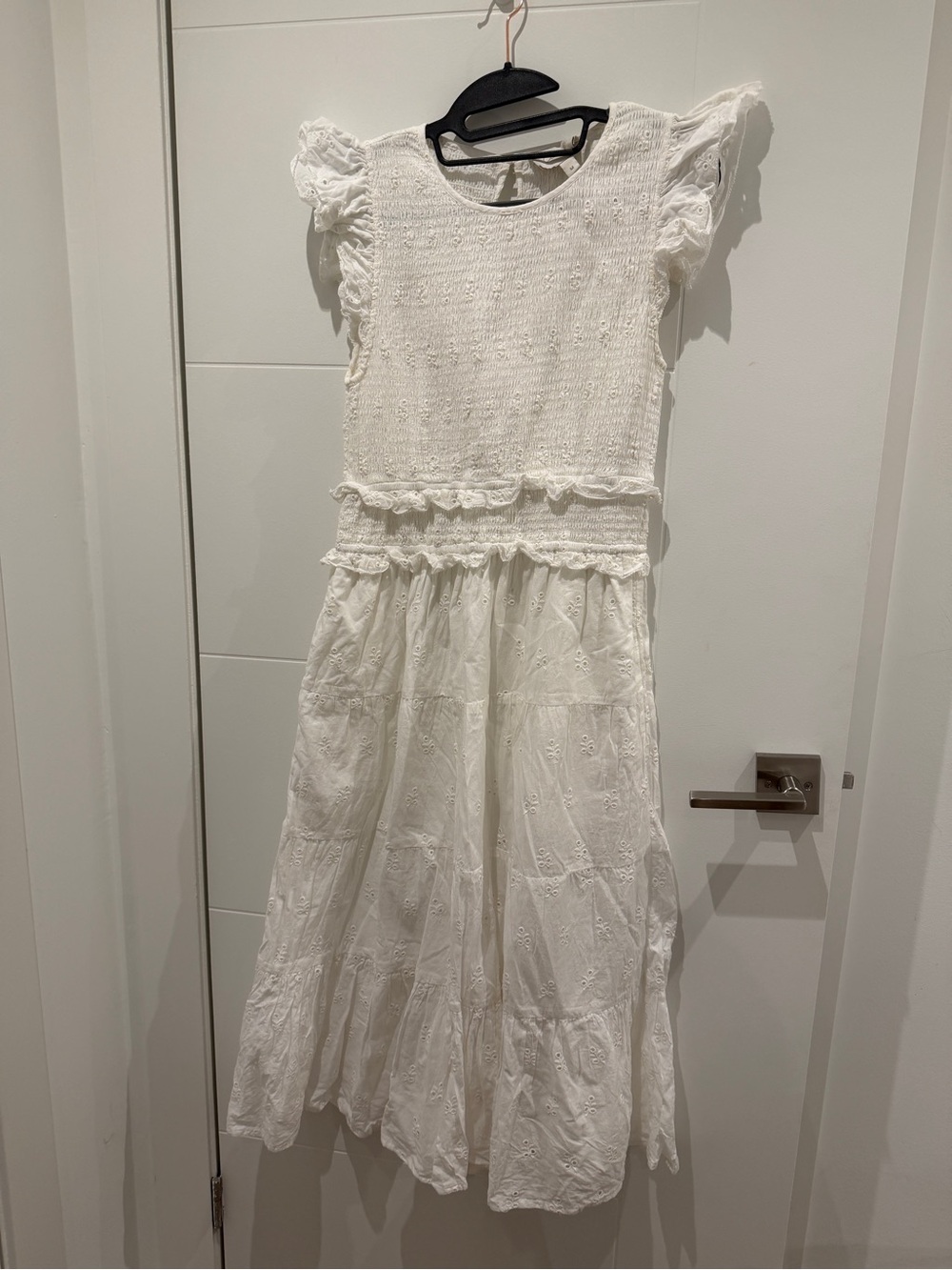 Cleobella White Eyelet Midi Dress